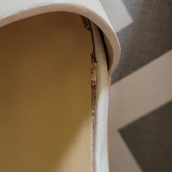 Marc Fisher cream heels size 8.5 peeptoe - Picture 6 of 8